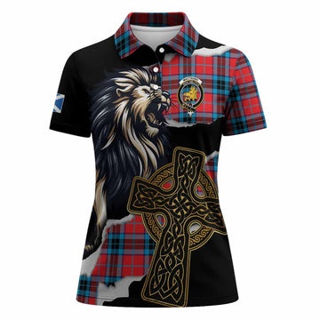 MacTavish (McTavish) Tartan Scottish Women Polo Shirt Lion Celtic Heritage