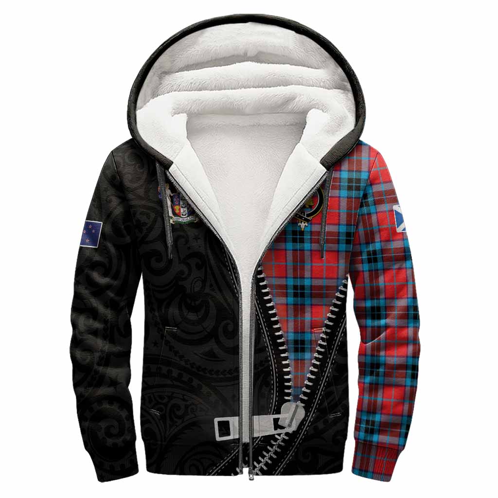 MacTavish (McTavish) Tartan Sherpa Hoodie New Zealand Pattern Unique Zipper Stylized