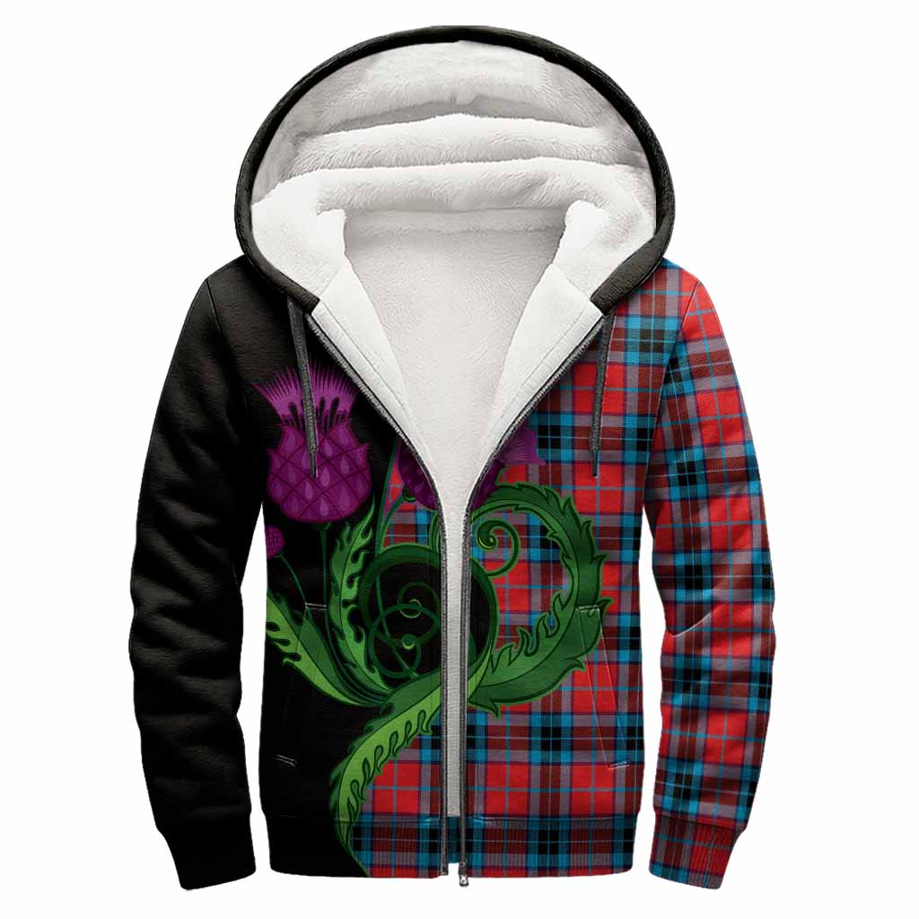 MacTavish (McTavish) Tartan Sherpa Hoodie Traditional Scottish Thistle