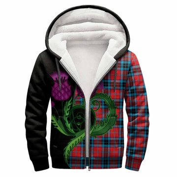 MacTavish (McTavish) Tartan Sherpa Hoodie Traditional Scottish Thistle