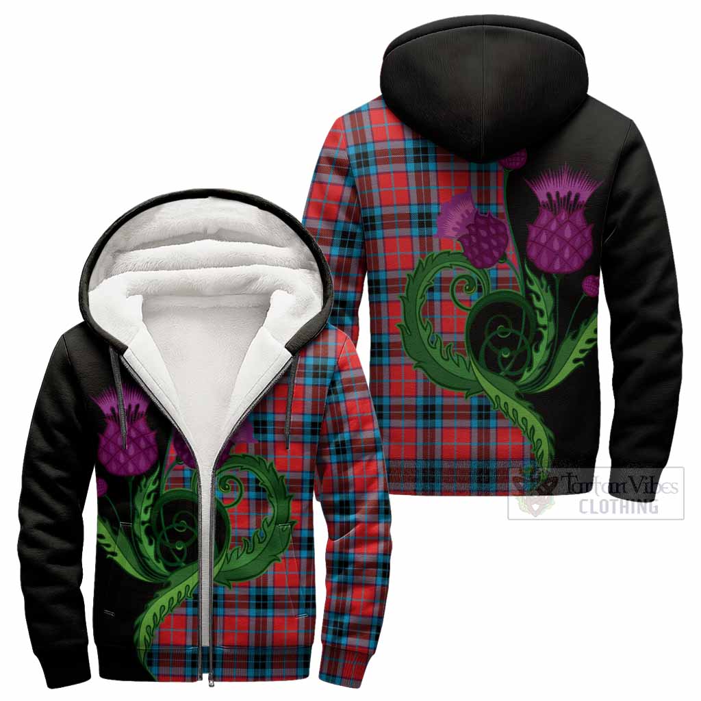MacTavish (McTavish) Tartan Sherpa Hoodie Traditional Scottish Thistle