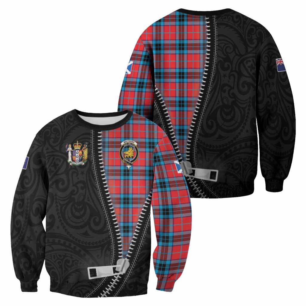 MacTavish (McTavish) Tartan Sweatshirt New Zealand Pattern Unique Zipper Stylized