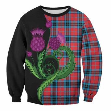 MacTavish (McTavish) Tartan Sweatshirt Traditional Scottish Thistle