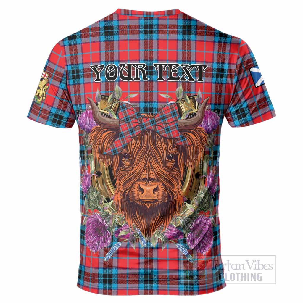 MacTavish (McTavish) Tartan T-Shirt Scottish Thistle Heilan Coo