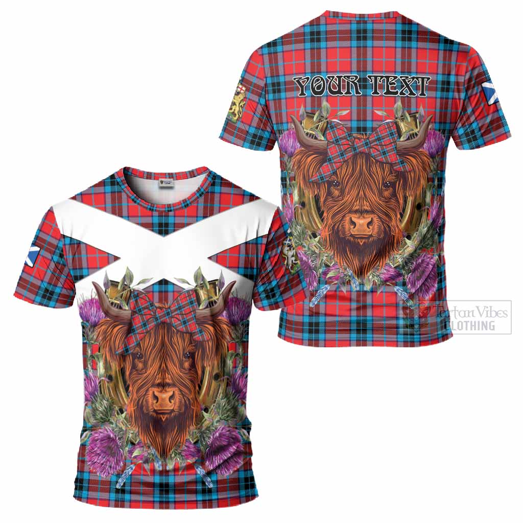 MacTavish (McTavish) Tartan T-Shirt Scottish Thistle Heilan Coo