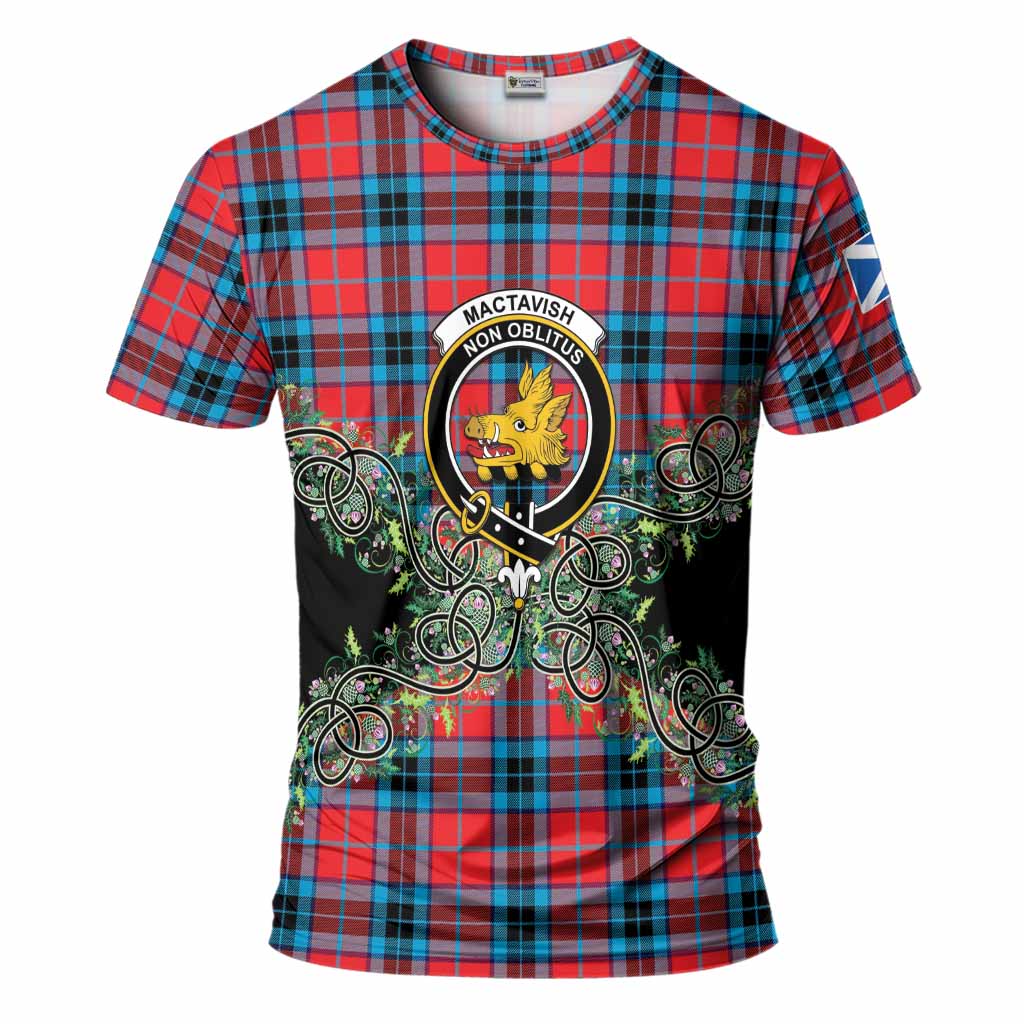 MacTavish (McTavish) Tartan T-Shirt Thistle Scottish Spirit
