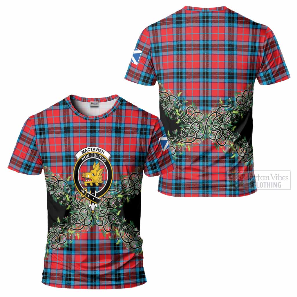 MacTavish (McTavish) Tartan T-Shirt Thistle Scottish Spirit