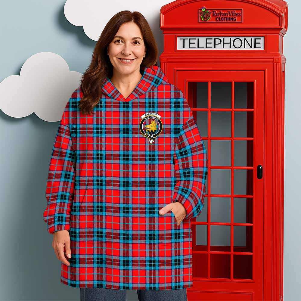 MacTavish (McTavish) Tartan Wearable Blanket with Family Crest - Tartan Vibes Clothing