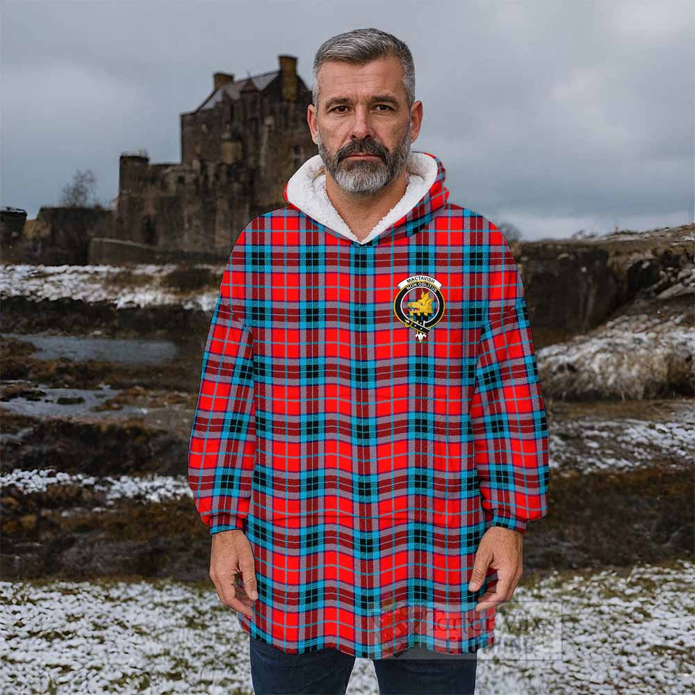 MacTavish (McTavish) Tartan Wearable Blanket with Family Crest - Tartan Vibes Clothing