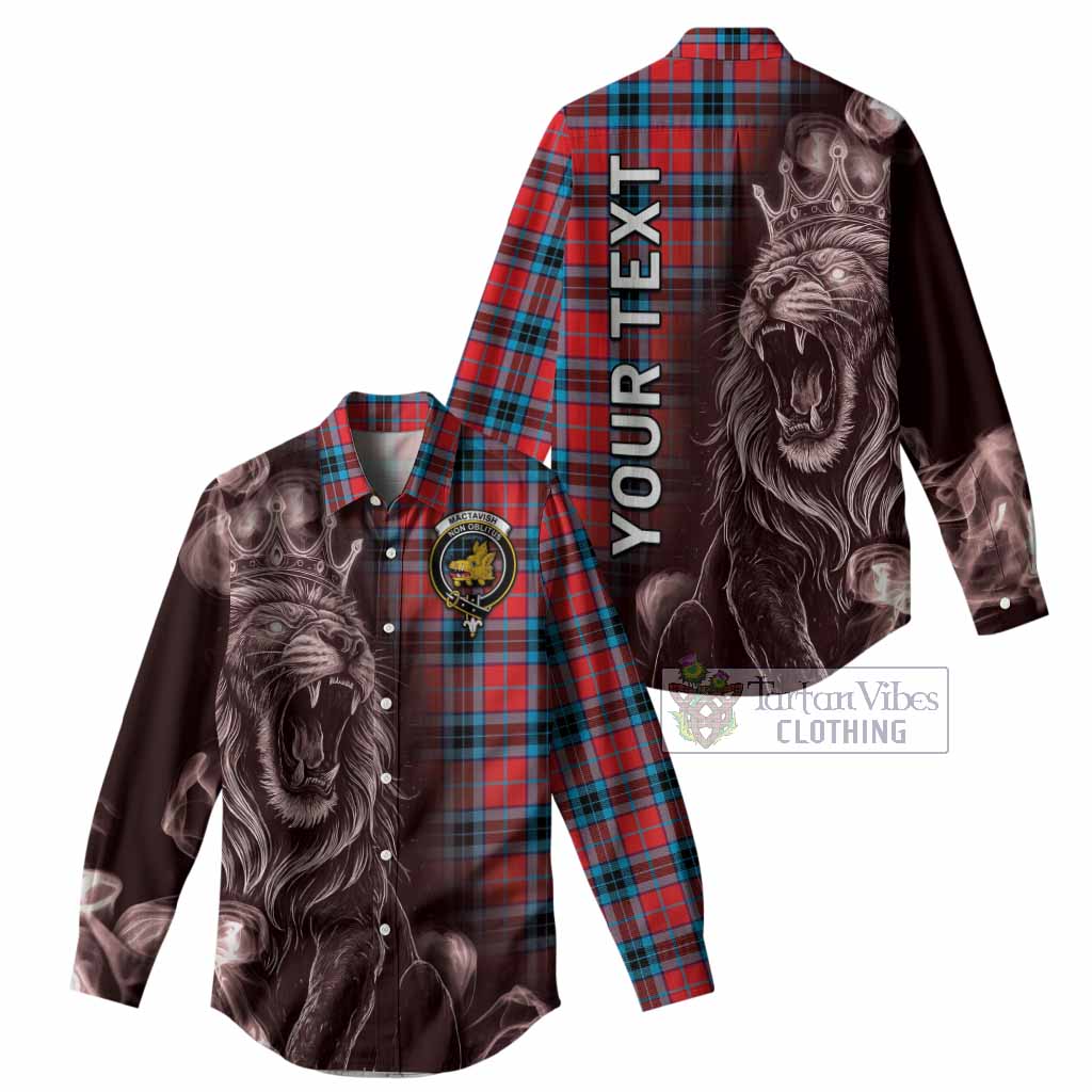 MacTavish (McTavish) Tartan Women Casual Shirt Roaring Lion Heritage