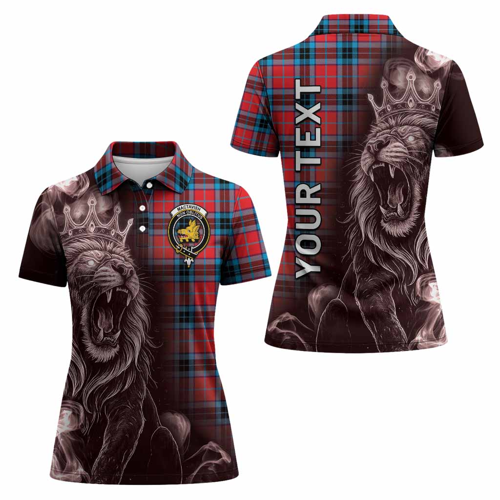 MacTavish (McTavish) Tartan Women Polo Shirt Roaring Lion Heritage