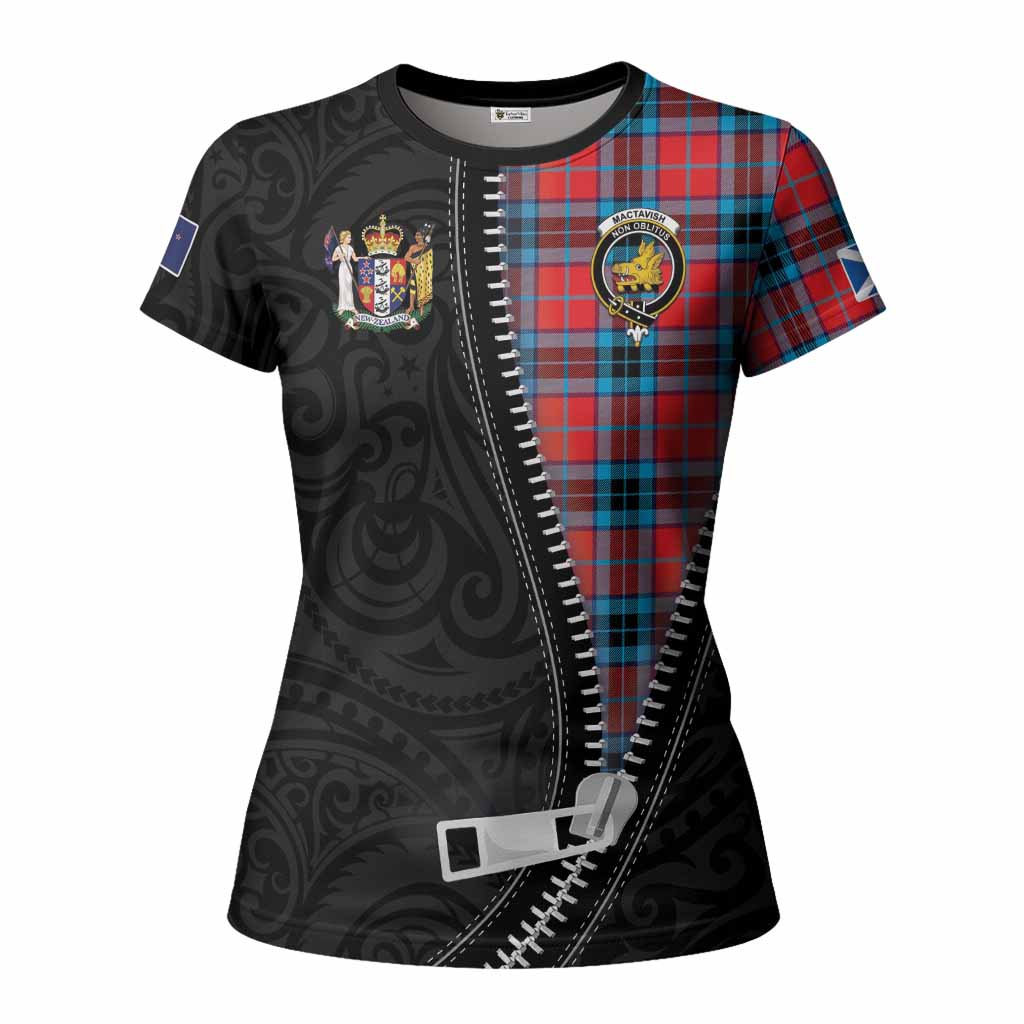 MacTavish (McTavish) Tartan Women T shirt New Zealand Pattern Unique Zipper Stylized