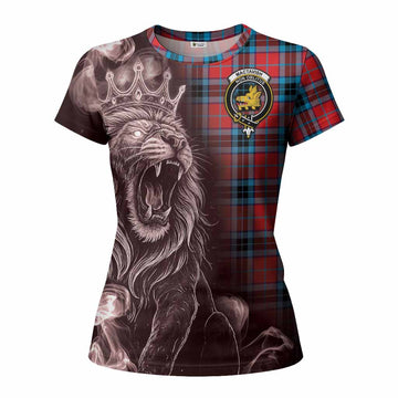 MacTavish (McTavish) Tartan Women T shirt Roaring Lion Heritage