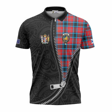MacTavish (McTavish) Tartan Zipper Polo Shirt New Zealand Pattern Unique Zipper Stylized