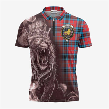 MacTavish (McTavish) Tartan Zipper Polo Shirt Roaring Lion Heritage