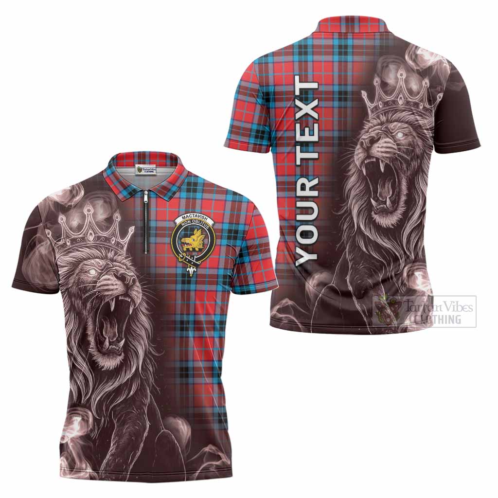 MacTavish (McTavish) Tartan Zipper Polo Shirt Roaring Lion Heritage