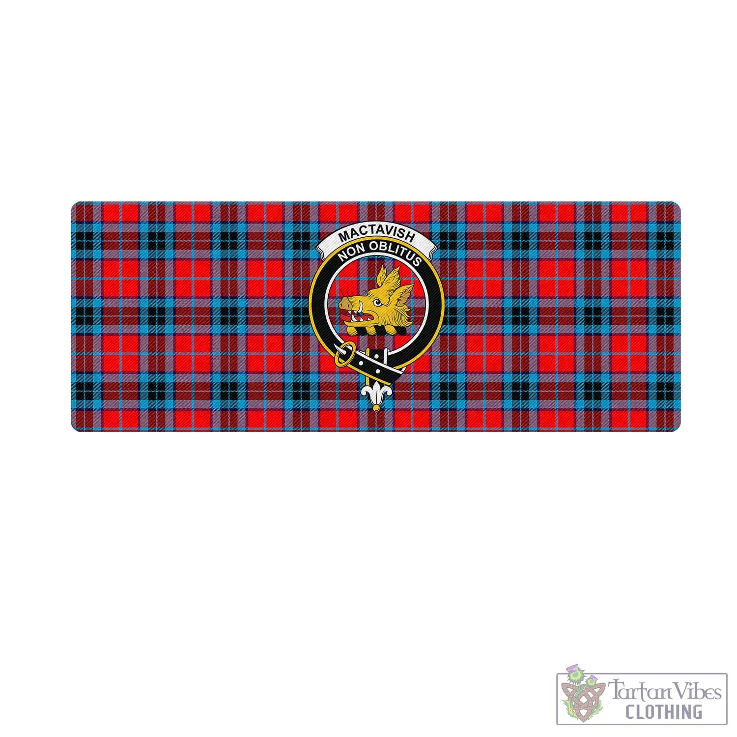 Tartan Vibes Clothing MacTavish Modern Tartan Mouse Pad with Family Crest