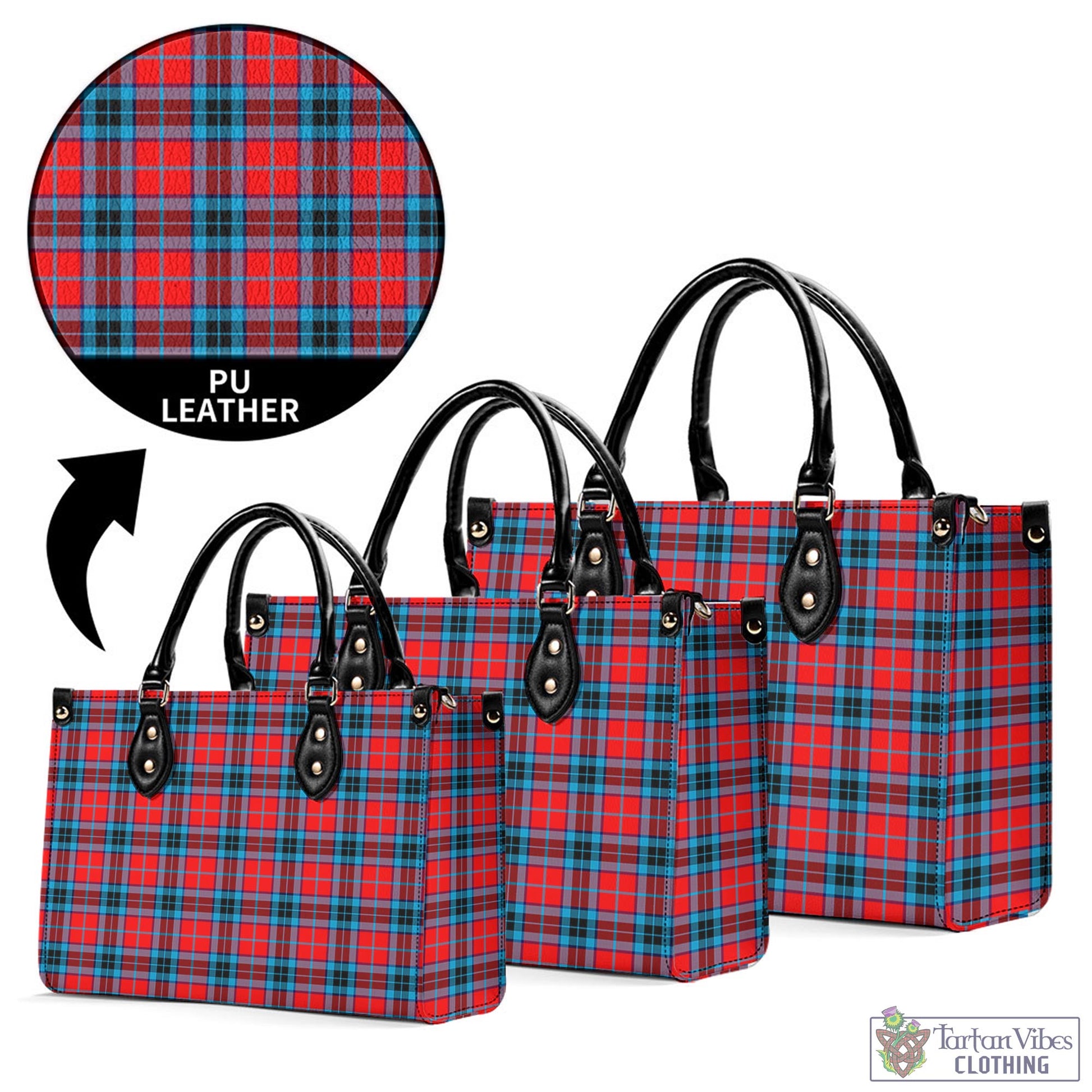 Tartan Vibes Clothing MacTavish Modern Tartan Luxury Leather Handbags