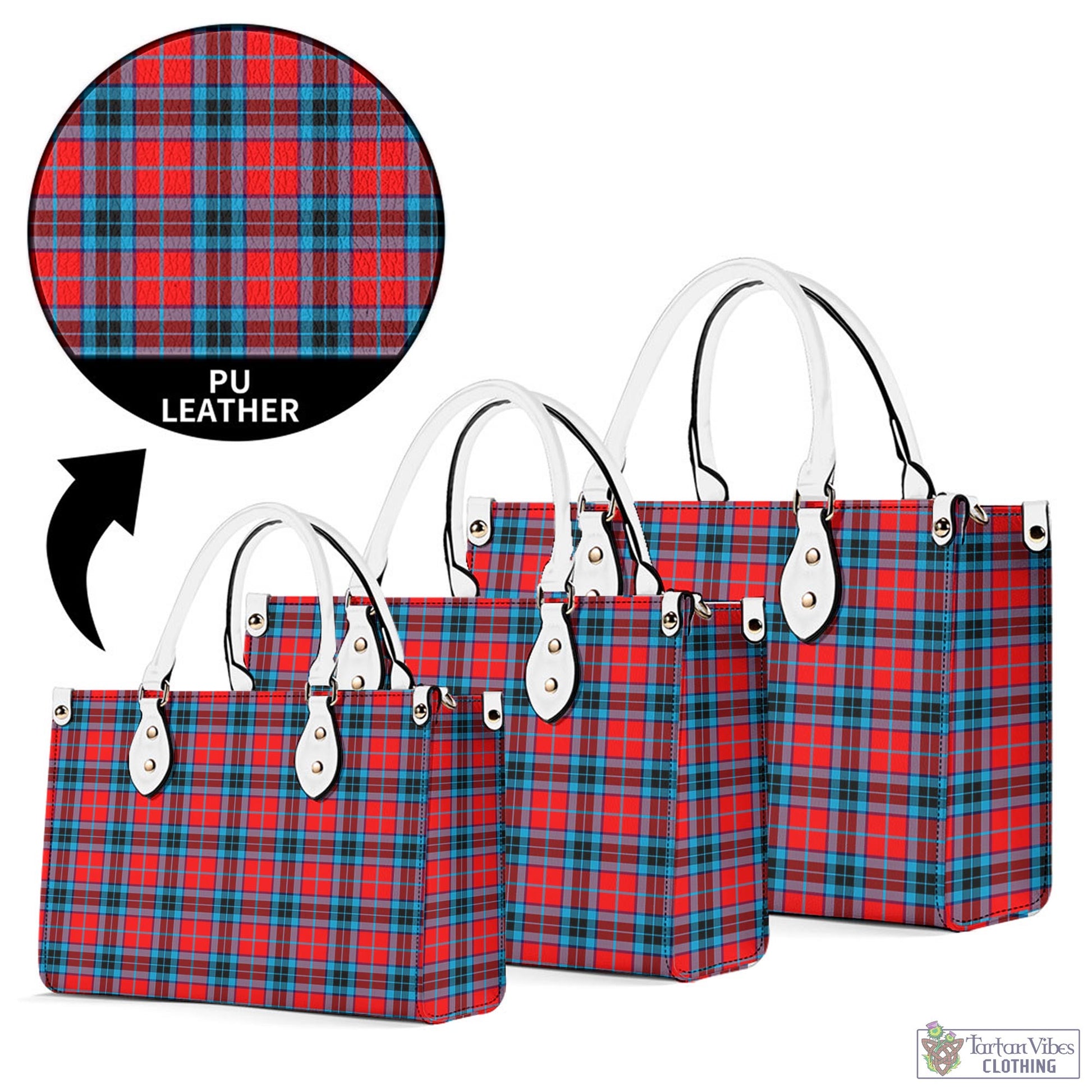 Tartan Vibes Clothing MacTavish Modern Tartan Luxury Leather Handbags