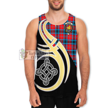 MacTavish (McTavish) Tartan Men's Tank Top with Family Crest and Celtic Symbol Style