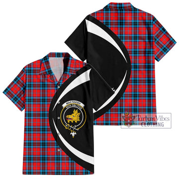 MacTavish (McTavish) Tartan Hawaiian Shirt with Family Crest Circle Style