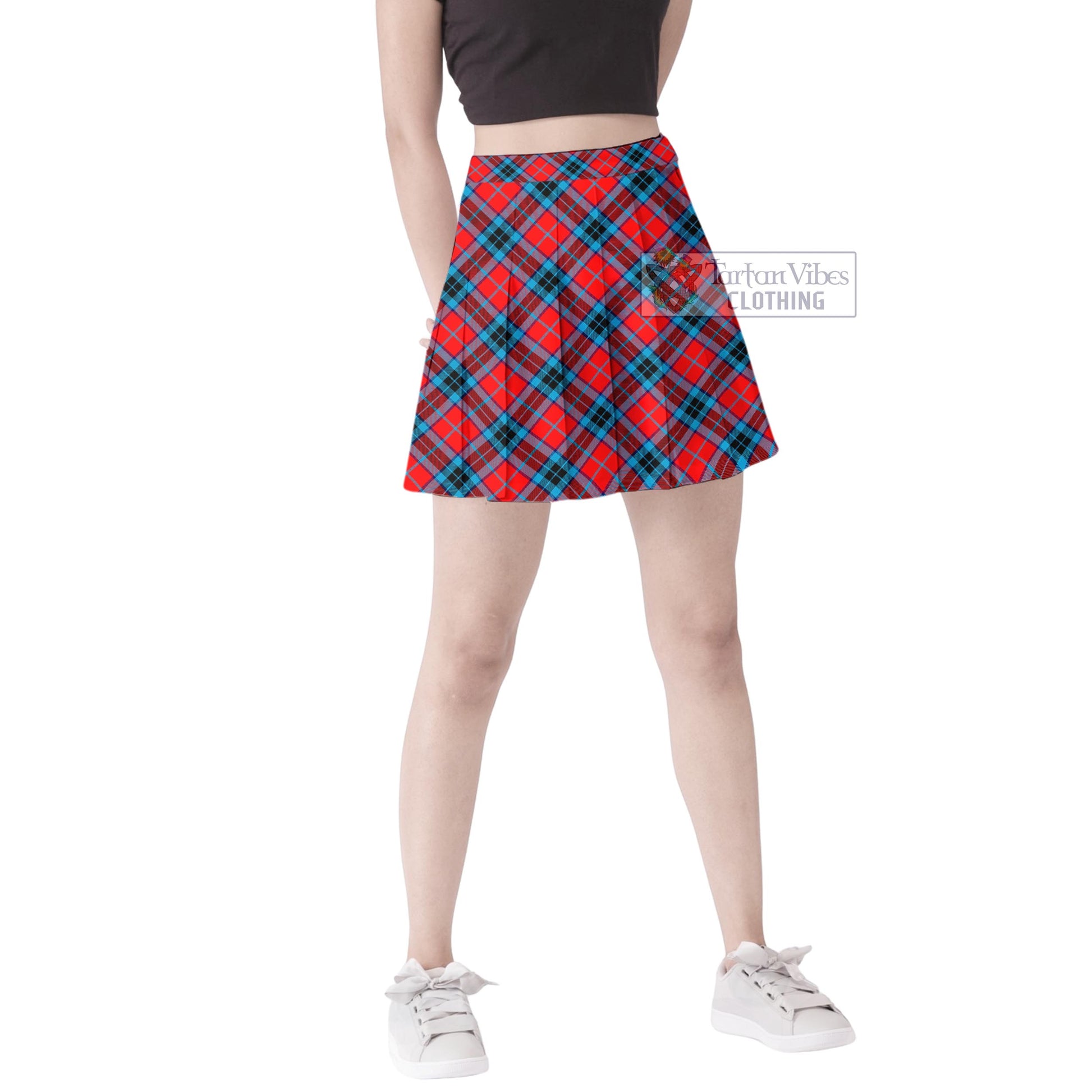 MacTavish (McTavish) Tartan Women's Plated Mini Skirt Cross Style Female - Tartan Vibes Clothing