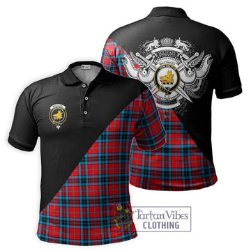 MacTavish (McTavish) Tartan Polo Shirt with Family Crest and Military Logo Style Kid - Tartanvibesclothing Shop