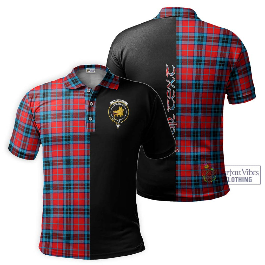 MacTavish (McTavish) Tartan Polo Shirt with Family Crest and Half Of Me Style Kid - Tartanvibesclothing Shop