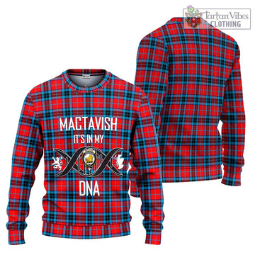 MacTavish (McTavish) Tartan Ugly Sweater with Family Crest DNA In Me Style