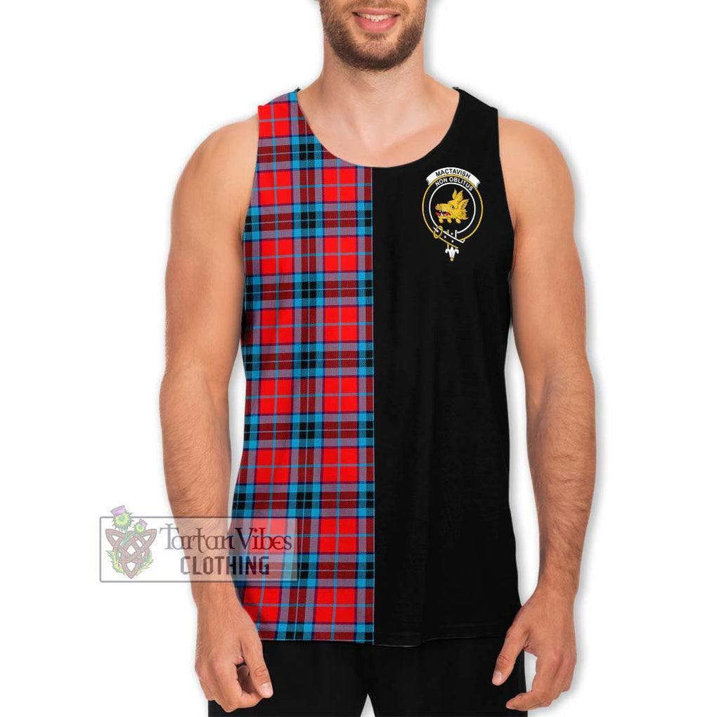 MacTavish (McTavish) Tartan Men's Tank Top with Family Crest and Half Of Me Style Men - Tartanvibesclothing Shop