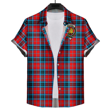 MacTavish (McTavish) Tartan Hawaiian Shirt with Family Crest