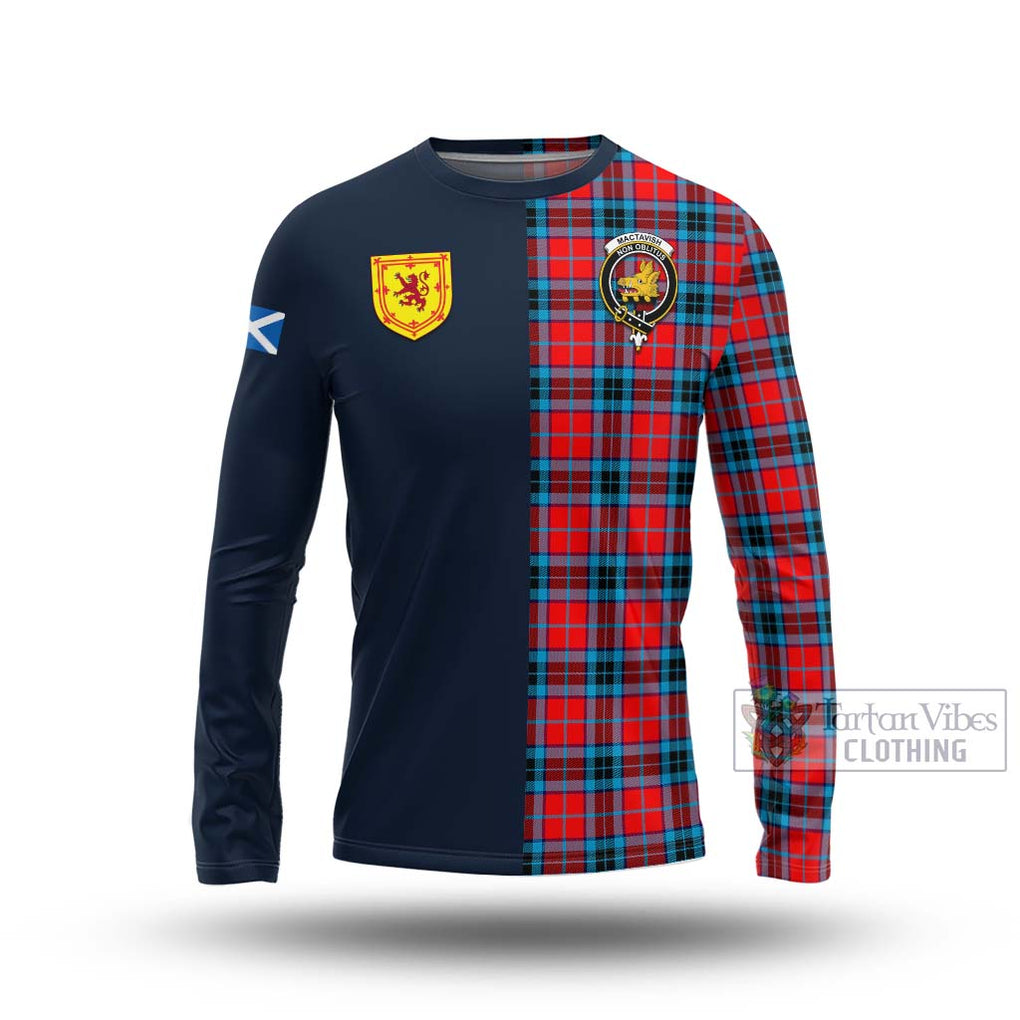 Tartan Vibes Clothing MacTavish Modern Tartan Long Sleeve T-Shirt with Scottish Lion Royal Arm Half Style