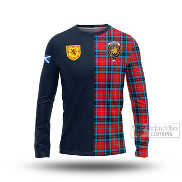 Tartan Vibes Clothing MacTavish Modern Tartan Long Sleeve T-Shirt with Scottish Lion Royal Arm Half Style
