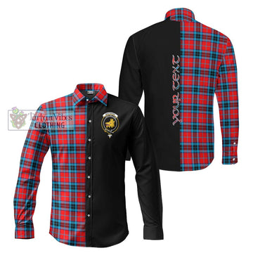 MacTavish (McTavish) Tartan Long Sleeve Button Shirt with Family Crest and Half Of Me Style