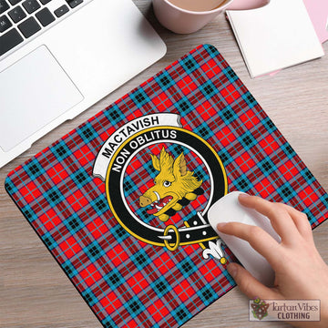 Tartan Vibes Clothing MacTavish Modern Tartan Mouse Pad with Family Crest