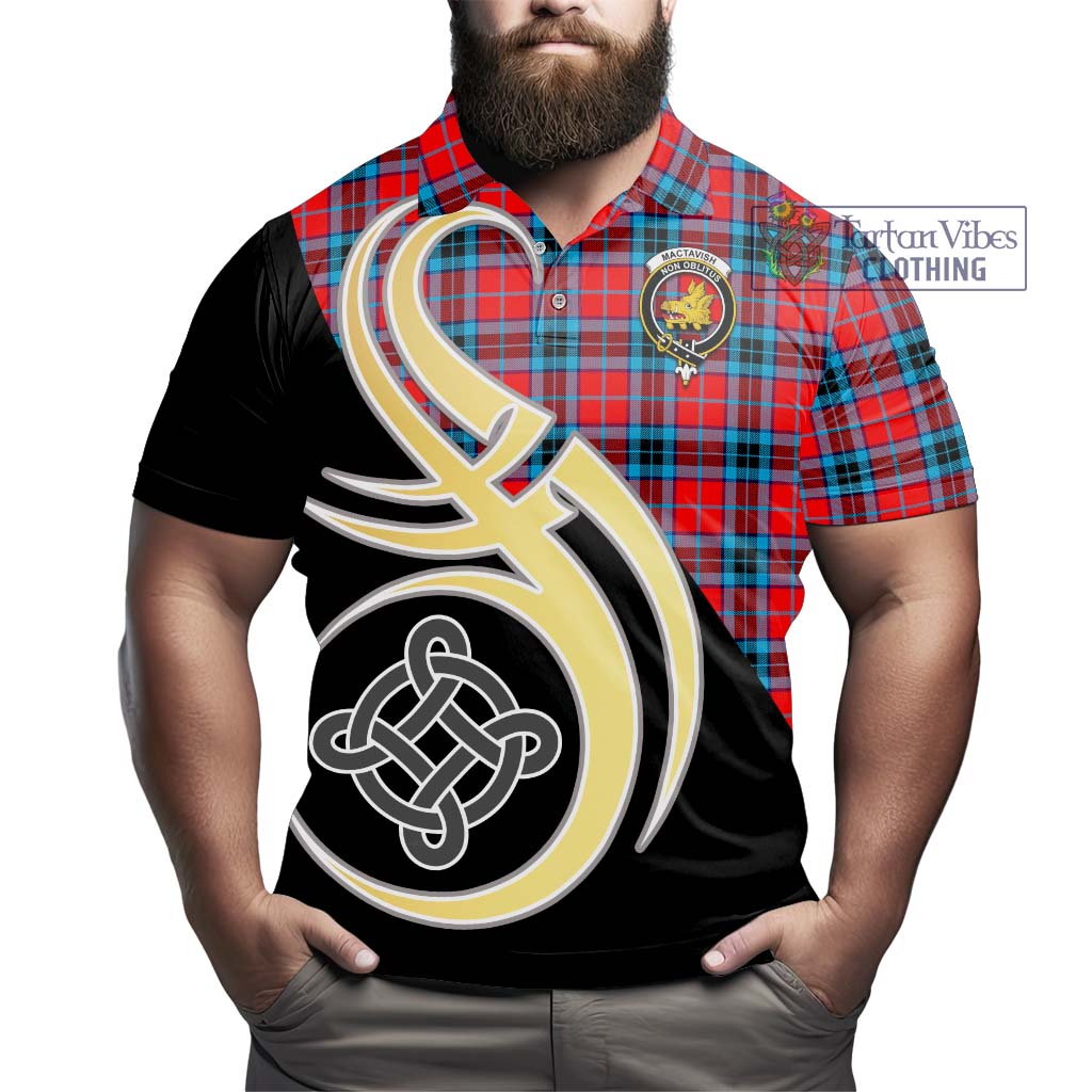 MacTavish (McTavish) Tartan Polo Shirt with Family Crest and Celtic Symbol Style - Tartan Vibes Clothing