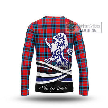 MacTavish (McTavish) Tartan Long Sleeve T-Shirt with Alba Gu Brath Regal Lion Emblem - Tartanvibesclothing Shop