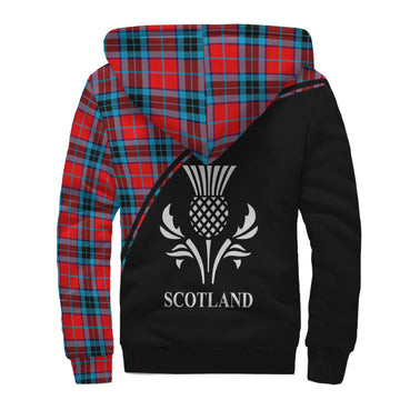 MacTavish (McTavish) Tartan Sherpa Hoodie with Family Crest Curve Style