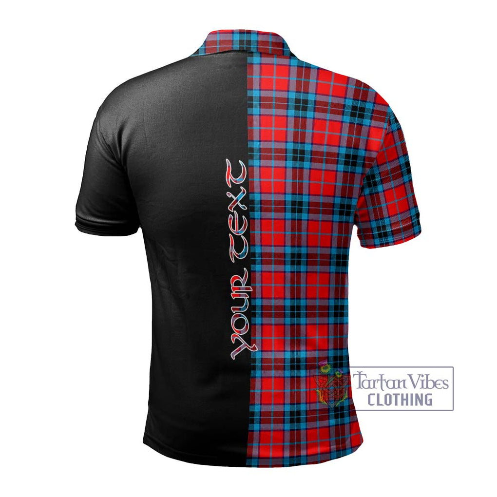 MacTavish (McTavish) Tartan Polo Shirt with Family Crest and Half Of Me Style - Tartanvibesclothing Shop