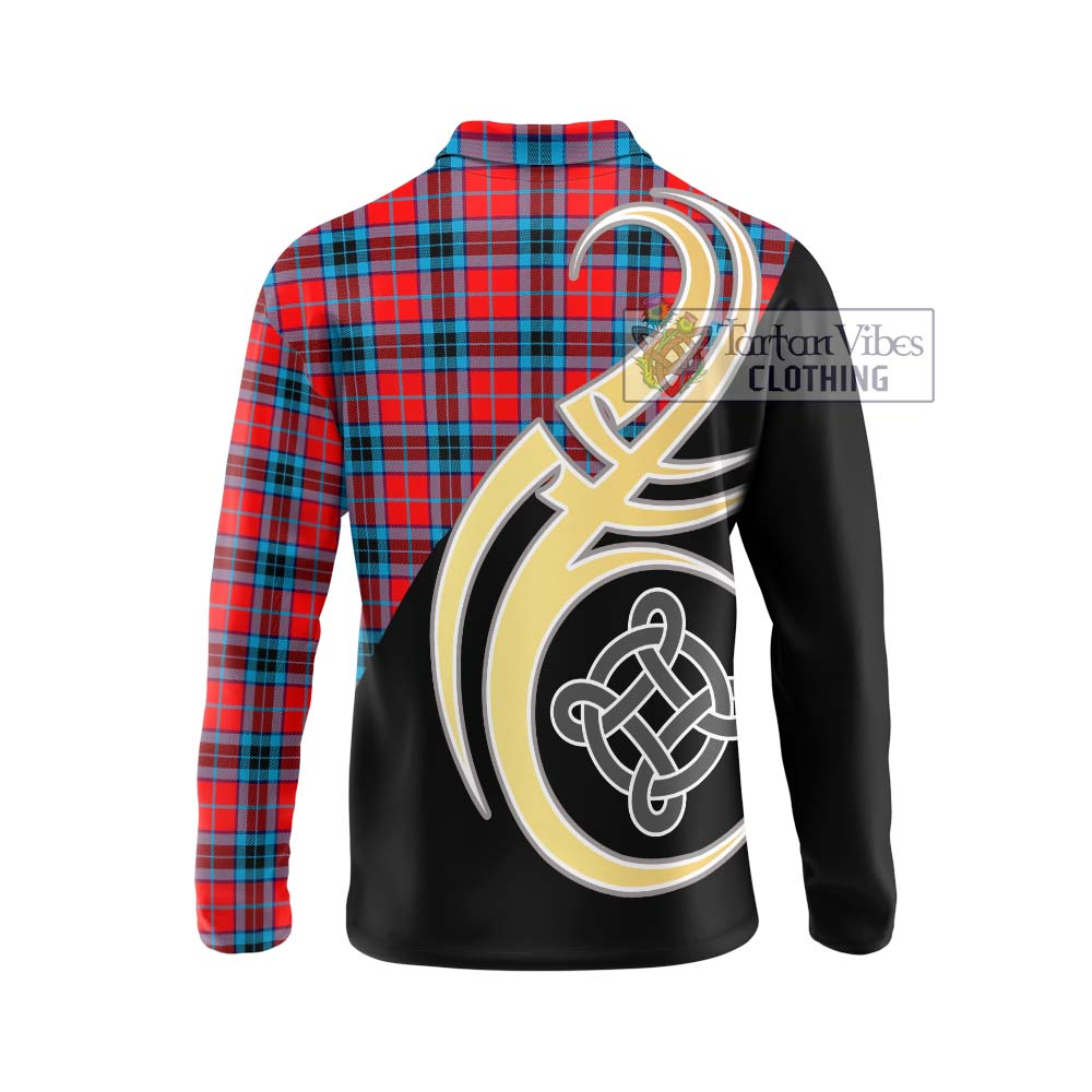 MacTavish (McTavish) Tartan Long Sleeve Polo Shirt with Family Crest and Celtic Symbol Style - Tartan Vibes Clothing