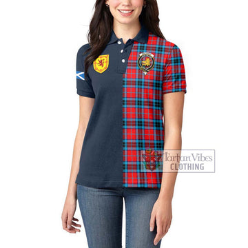 Tartan Vibes Clothing MacTavish Modern Tartan Women's Polo Shirt with Scottish Lion Royal Arm Half Style