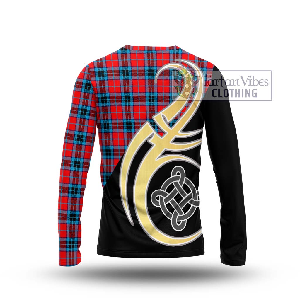 MacTavish (McTavish) Tartan Long Sleeve T-Shirt with Family Crest and Celtic Symbol Style - Tartan Vibes Clothing