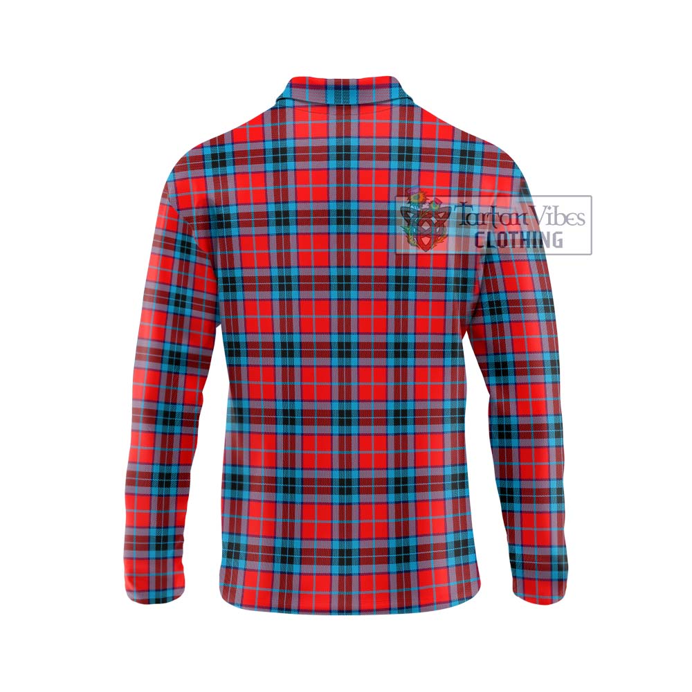MacTavish (McTavish) Tartan Long Sleeve Polo Shirt with Family Crest DNA In Me Style - Tartanvibesclothing Shop
