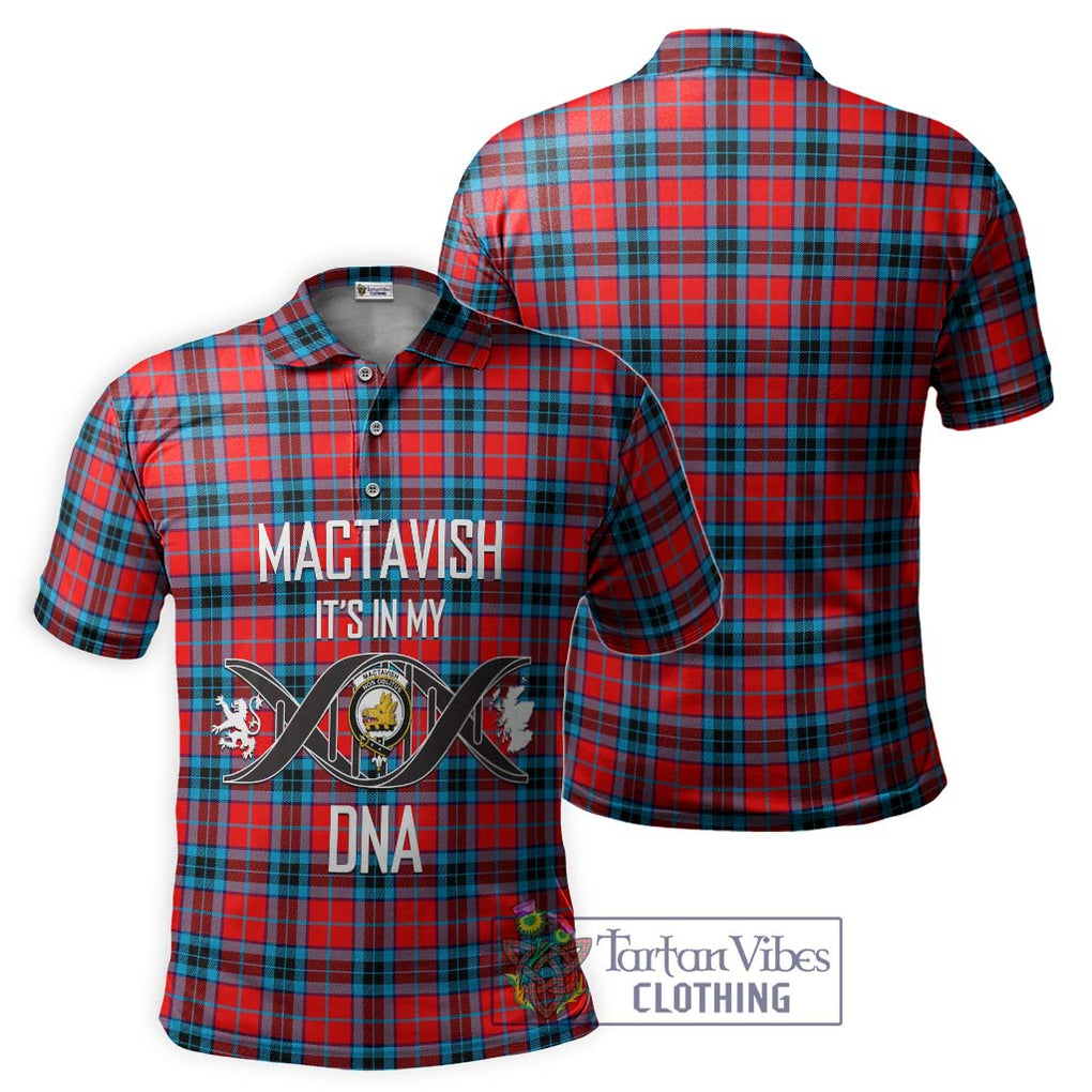 MacTavish (McTavish) Tartan Polo Shirt with Family Crest DNA In Me Style - Tartanvibesclothing Shop
