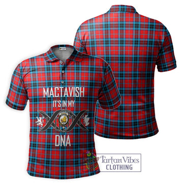 MacTavish (McTavish) Tartan Polo Shirt with Family Crest DNA In Me Style