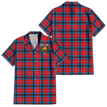 MacTavish (McTavish) Tartan Hawaiian Shirt with Family Crest