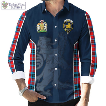 MacTavish (McTavish) Tartan Long Sleeve Button Up Shirt with Family Crest and Lion Rampant Vibes Sport Style