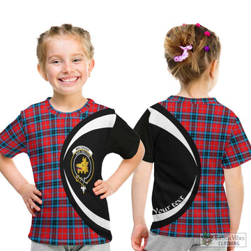MacTavish (McTavish) Tartan Kid T-Shirt with Family Crest Circle Style - Tartan Vibes Clothing