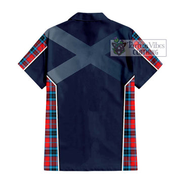 MacTavish (McTavish) Tartan Hawaiian Shirt with Family Crest and Lion Rampant Vibes Sport Style