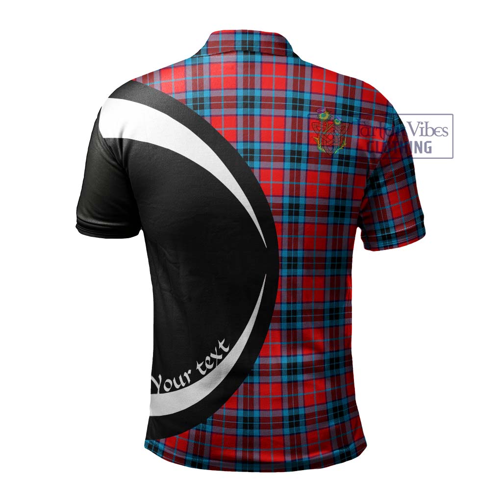 MacTavish (McTavish) Tartan Men's Polo Shirt with Family Crest Circle Style - Tartan Vibes Clothing